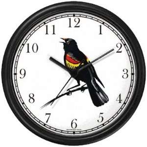  Blackbird Bird Animal Wall Clock by WatchBuddy Timepieces 