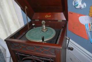   phonograph Edison No 9 Diamond Disc wood Cabinet early record player