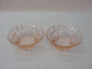 DEPRESSION GLASS DORIC AND PANSY~2 PINK BERRY BOWLS  