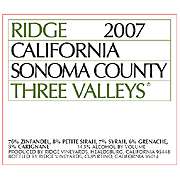Ridge Three Valleys Red 2007 