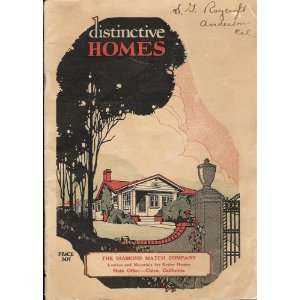Diamond Match Company Catalog Distinctive Homes Floyd A. Dernier 