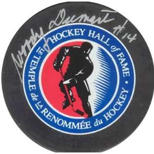   Woody Dumart Autographed Hockey Hall of Fame Puck