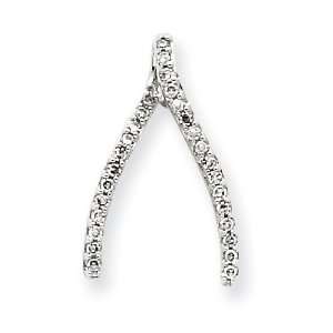   Diamond Wishbone Pendant Diamond quality AA (I1 clarity, G I color
