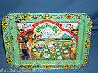   1983 CPK Cabbage Patch Kids Doll Tin Metal TV Food Serving Tray w/Legs