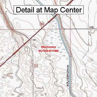  USGS Topographic Quadrangle Map   Winchester, Washington 