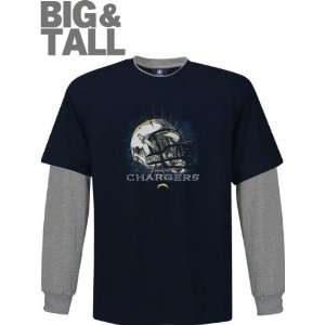 San Diego Chargers Big & Tall Helmet Long Sleeve 2 Fer Shirt  