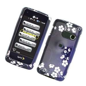  Blue with White Multi Flower Snap on Hard Skin Shell 