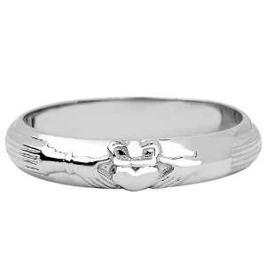  Silver Wedding Claddagh Ring (4) Jewelry