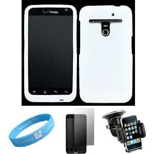 Flexible Frost White Silicone Skin Case for T Mobile LG G2x Smartphone 