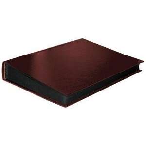 Luxe Cordovan/black leather photo/scrapbook album for prints up to 
