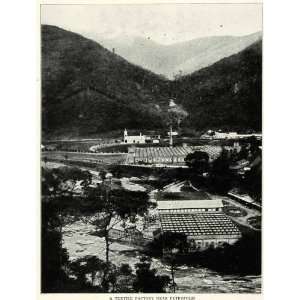  1917 Print Petropolis Textile Factory Brazil Mountains 