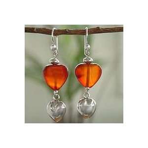  Carnelian earrings, Passionate Love Jewelry