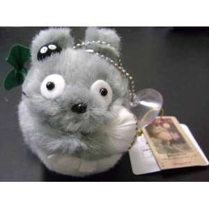  Studio Gibli  Totoro Plush doll on Leaf w/ suction cup 