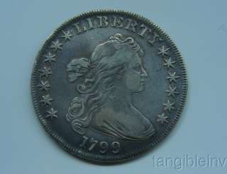 Attractive and Well Detailed   1799 Draped Bust Silver Dollar  