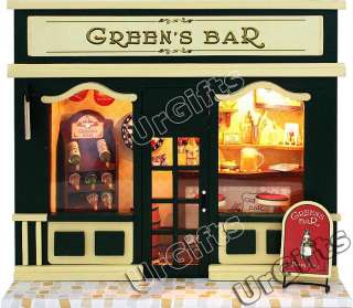 Dollhouse Miniature Kit w/ Light Store Greens Bar NIB  