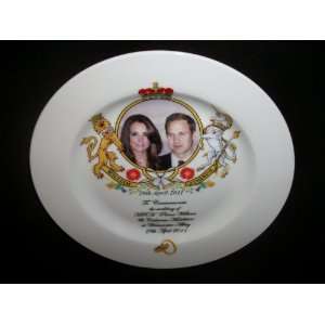 Prince William and Kate Middleton Wedding China Cake Plate 