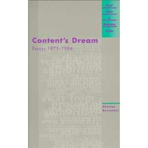  Contents Dream Essays 1975 1984 (Avant Garde & Modernism 