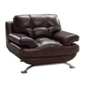  Sleek Durable Leather Chair with Square Stitching Pattern 