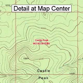 USGS Topographic Quadrangle Map   Castle Peak, Arizona (Folded 