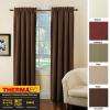 Ridgedale Thermal Backed Rod Pocket Curtain Panel Pair 84 Moss  