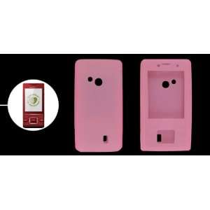   Soft Silicone Skin Cover for Sony Ericsson J20 Clear Pink Electronics
