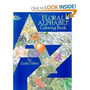  Floral Alphabet Coloring Book (Dover Design Coloring Books 