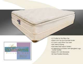 Queen Size 7.5 Mattress with Foundation By Posture Imperial  