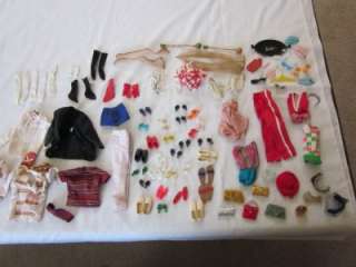   OF VINTAGE BARBIE DOLLS WITH MANY ACCESSORIES 1960 1966 SEE ALL PICS