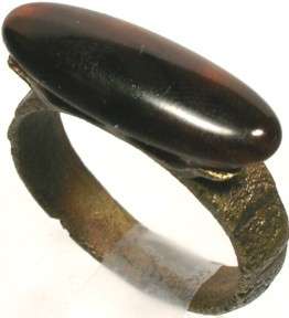 Genuine Elegant Roman Celtic Bronze Ring Size 9 AD100  