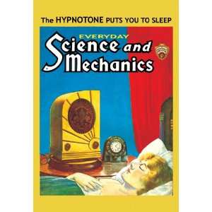   Science and Mechanics The Hypnotone Puts You to Sleep 12X18 Canvas