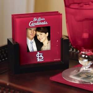  Memory Company St. Louis Cardinals Art Glass Coaster Set 