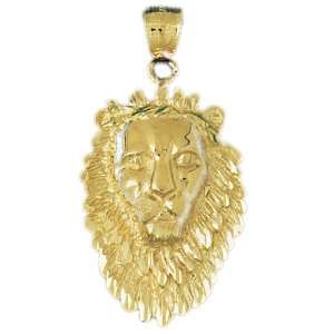   14K Gold Pendant Lion Head 8.5   Gram(s) CleverEve Jewelry