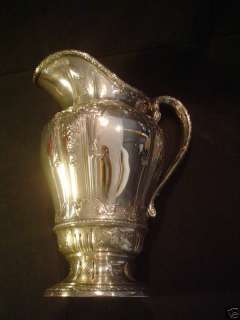 GORGEOUS LARGE ANTIQUE STERLING WATER PITCHER, NEW YORK  