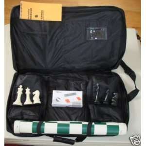 Heavy Luxury Chess 4 1/4 Pieces, Board, Executive Bag, DGT 960 CLock 