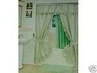 DOUBLE SWAG SHOWER CURTAIN & LINER GREEN