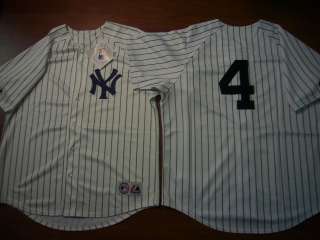 MAJESTIC New York Yankees LOU GEHRIG SEWN Baseball Jersey WHITE ANY 