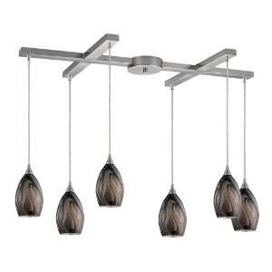 Formations/Ashflow Collection Satin Nickel 6 Light 9 Pendant 31133 