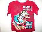 Thomas The Train Steam Team Red Short Sleeve Shirt Toddler Boys Size 