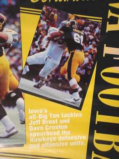 Old Iowa Hawkeyes 1986 1987 Football Basketball Double sided Schedule 