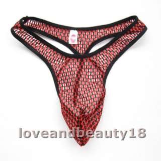 Color Sexy MENs Underwear Mesh Pouch thong T Back slip TM001  