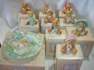   1993 Cherished Teddies/1996 Spring Plate Teddy Bears Figurines  