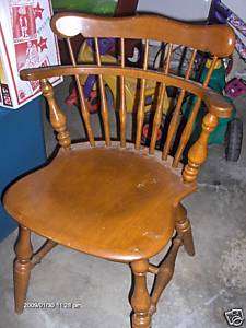Ethan Allen Heirloom Maple Comb Back Mates Chairs  