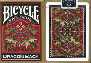 DECKS of BICYCLE GOLD DRAGON BACK PLAYING CARDS  