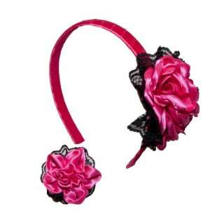   Coordinating Hair Clip for Kid Girls and Baby Girls (Fuchsia Pink