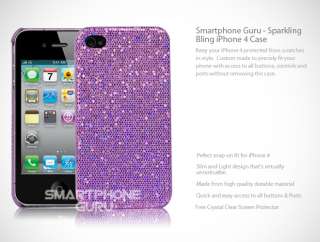   Purple Shiny Bling Glitter Hard Phone Case Protector Cover  