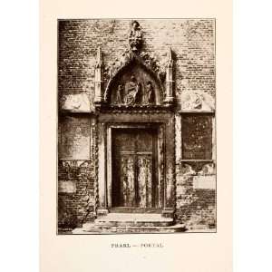   Entryway Venice Italy Religious Religion   Original Halftone Print