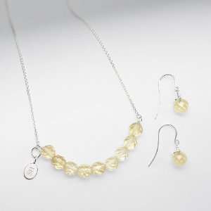 lemon quartz bridesmaids jewelry set 