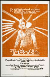 The Gambler 1974 Original Movie Poster   James Caan  