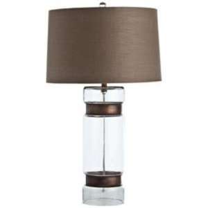   Home Garrison Tall Brass and Glass Table Lamp