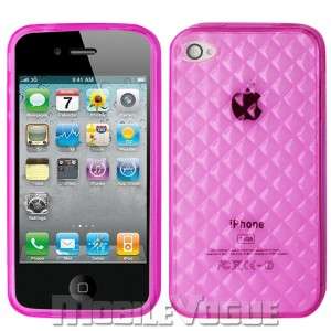 TPU Silicone Skin Case Cover For Apple iPhone 4S AT&T Verizon Hot Pink